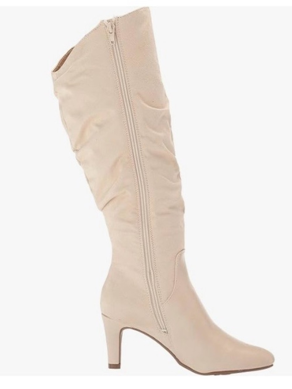 Women's Knee-High Slouch Boot Almond Milk Color Size 8.5 Wide Calf - Picture 5 of 16